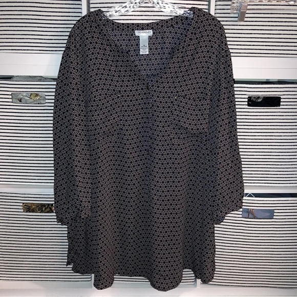 Catherines Women’s Black Blouse | size 3X | Boho Chic | Bohemian - Picture 10 of 12